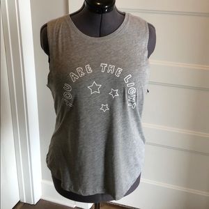 Grey graphic tank top Evereve
